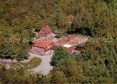 AK / Ansichtskarte Wingst Gast und Pensionshaus Zur Koenigstanne Fliegeraufnahme Wingst