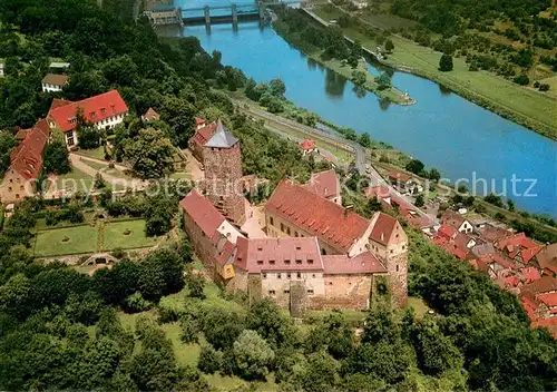 AK / Ansichtskarte Rothenfels_Unterfranken Burg Rothenfels am Main Fliegeraufnahme Rothenfels Unterfranken