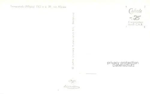 AK / Ansichtskarte Immenstadt_Allgaeu Teilansicht m. Alpsee Immenstadt_Allgaeu