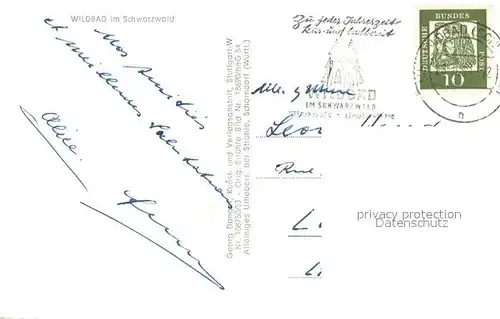 AK / Ansichtskarte Wildbad_Schwarzwald Gesamtansicht Wildbad_Schwarzwald