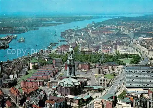 AK / Ansichtskarte Hamburg Michaeliskirche und Elbe  Hamburg