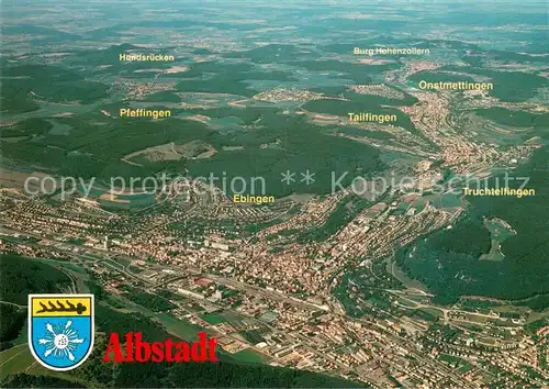 AK / Ansichtskarte Albstadt_Wuerttemberg Fliegeraufnahme Gesamtansicht und Umgebung Albstadt_Wuerttemberg