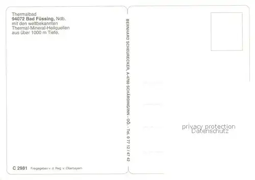 AK / Ansichtskarte Bad_Fuessing Fliegeraufnahme Thermalbad Bad_Fuessing