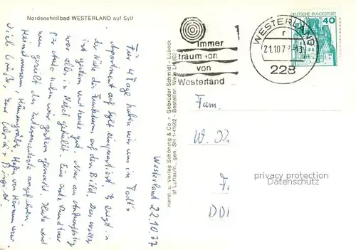 AK / Ansichtskarte Westerland_Sylt Fliegeraufnahme Strandpanorama Westerland_Sylt