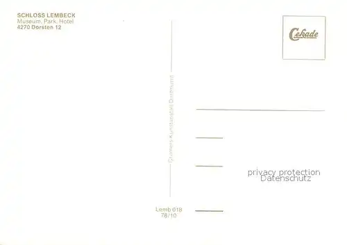 AK / Ansichtskarte Dorsten Fliegeraufnahme Schloss Lembeck Dorsten