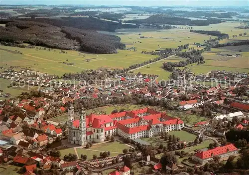 AK / Ansichtskarte Ottobeuren Fliegeraufnahme Basilika Ottobeuren Benediktanerabtei Ottobeuren