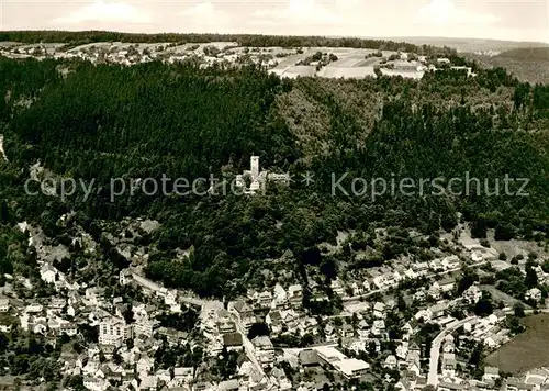 AK / Ansichtskarte Bad_Liebenzell Fliegeraufnahme Gesamtansicht Burg u. Unterlengenhardt Bad_Liebenzell