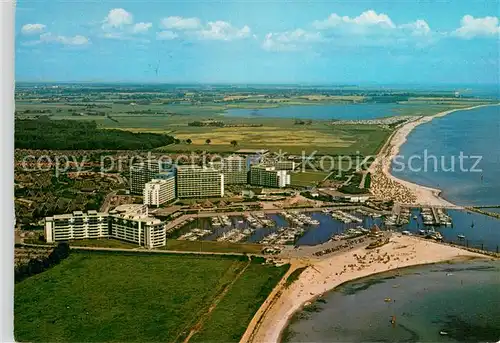 AK / Ansichtskarte Damp_Ostseebad Fliegeraufnahme Panorama Strand Damp_Ostseebad