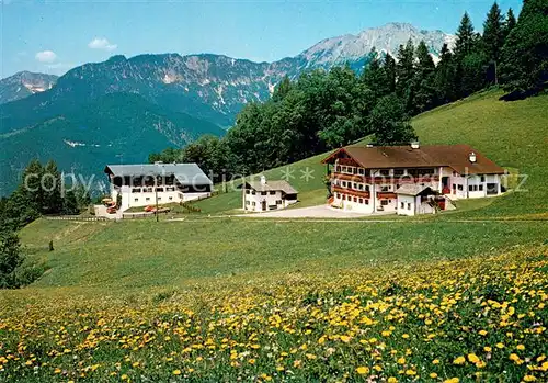 AK / Ansichtskarte Oberau__Berchtesgaden Pension Madllehn Bergwiese Alpen 
