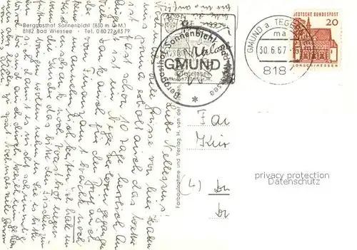 AK / Ansichtskarte Bad_Wiessee Berggasthof Sonnenbichl Bad_Wiessee