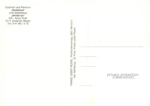 AK / Ansichtskarte Undeloh Gasthof Pension Heidelust Undeloh