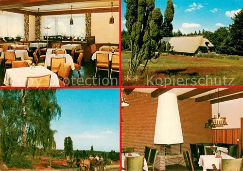 AK / Ansichtskarte Undeloh Gasthaus Pension Heiderose Restaurant Kamin Kutschfahrten Heidelandschaft Undeloh