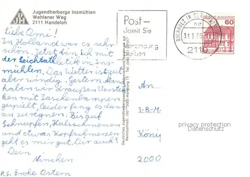 AK / Ansichtskarte Inzmuehlen Jugendherberge Inzmuehlen