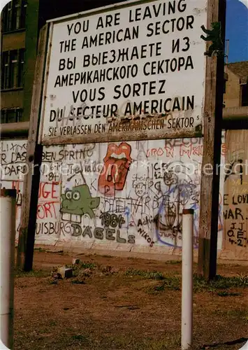AK / Ansichtskarte Berlin Graffitikuenste an der Mauer Berlin