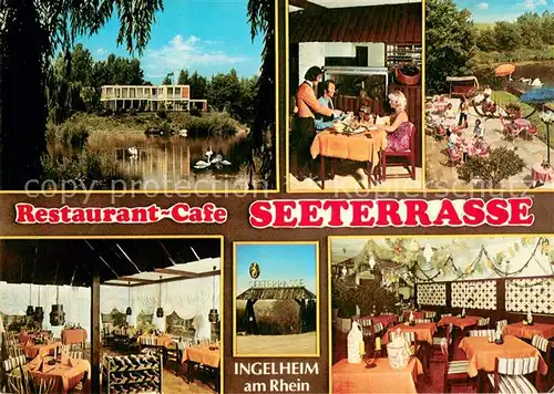 AK / Ansichtskarte Ingelheim_Rhein Restaurant Cafe Seeterrasse Ingelheim Rhein