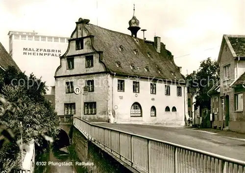 AK / Ansichtskarte Pfungstadt Malzfabrik Rheinpfalz Rathaus Bruecke Pfungstadt
