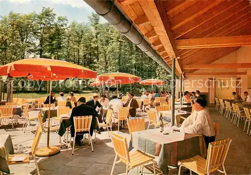 AK / Ansichtskarte Rohrbrunn Autobahn Rasthaus im Spessart Restaurant Terrasse Rohrbrunn