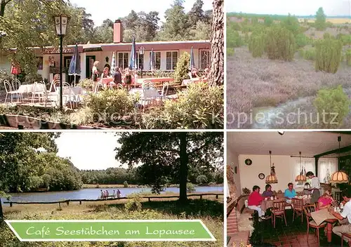 AK / Ansichtskarte Amelinghausen_Lueneburger_Heide Cafe Seestuebchen am Lopausee Terrasse Heidelandschaft Amelinghausen_Lueneburger