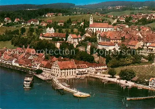 AK / Ansichtskarte Meersburg_Bodensee Fliegeraufnahme Teilansicht Meersburg Bodensee