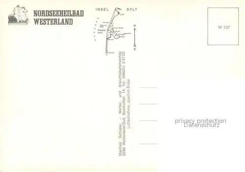 AK / Ansichtskarte Westerland_Sylt Fliegeraufnahme Panorama Westerland_Sylt