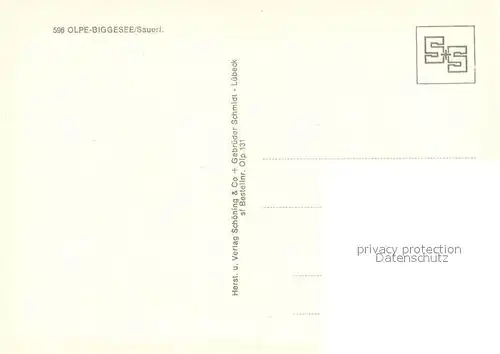 AK / Ansichtskarte Olpe__Stadt Gesamtansicht m. Biggesee 