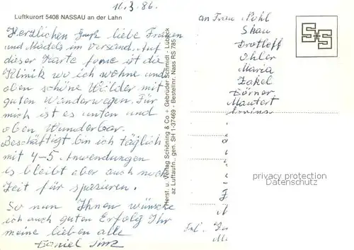 AK / Ansichtskarte Nassau_Lahn Fliegeraufnahme  Nassau_Lahn