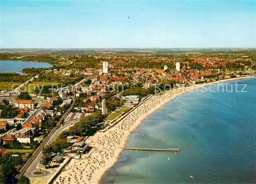 AK / Ansichtskarte Eckernfoerde Fliegeraufnahme Strandpanorama Eckernfoerde