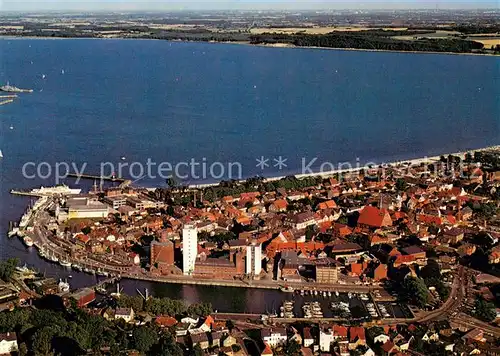 AK / Ansichtskarte Eckernfoerde Fliegeraufnahme Teilansicht Panorama Eckernfoerde