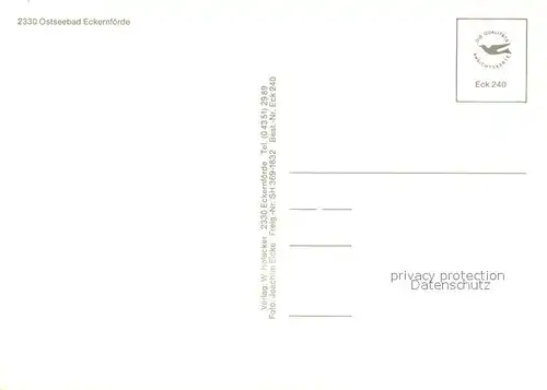 AK / Ansichtskarte Eckernfoerde Fliegeraufnahme Teilansicht Panorama Eckernfoerde