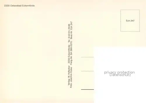 AK / Ansichtskarte Eckernfoerde Fliegeraufnahme Teilansicht Eckernfoerde