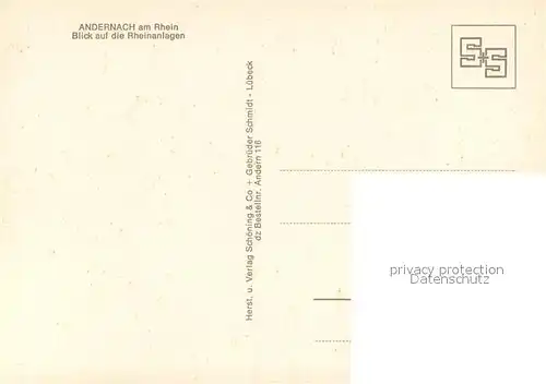 AK / Ansichtskarte Andernach_Rhein Fliegeraufnahme Rheinanlage Andernach Rhein