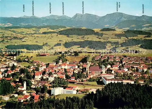 AK / Ansichtskarte Lindenberg_Allgaeu Fliegeraufnahme Panorama  Lindenberg Allgaeu
