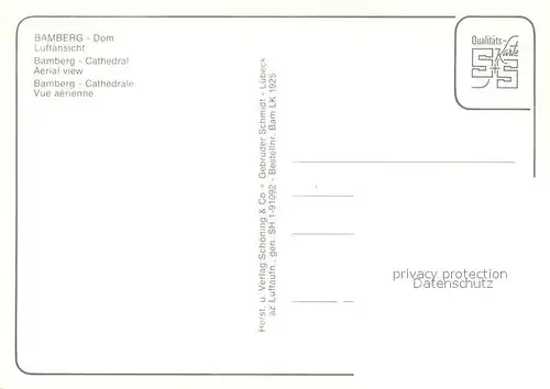 AK / Ansichtskarte Bamberg Fliegeraufnahme Dom Bamberg