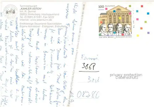 AK / Ansichtskarte Winterberg_Hochsauerland Fliegeraufnahme Turmrestaurant Kahler Asten Bob  und Rodelbahn  Winterberg Winterberg_Hochsauerland