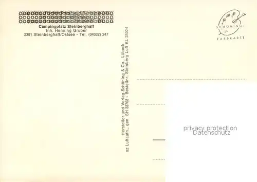 AK / Ansichtskarte Steinberghaff Fliegeraufnahme Campingplatz Steinberghaff Strand Steinberghaff