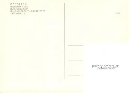 AK / Ansichtskarte Moelln__Lauenburg Restaurant Cafe Seeblick Terrasse Bootsanleger 