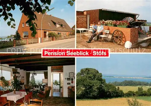 AK / Ansichtskarte Stoefs Pension Seeblick Landschaftspanorama Meerblick Stoefs