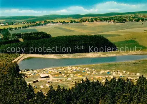 AK / Ansichtskarte Clausthal Zellerfeld Fliegeraufnahme Campingplatz Prahljust Pixhaier Muehlenteich Clausthal Zellerfeld