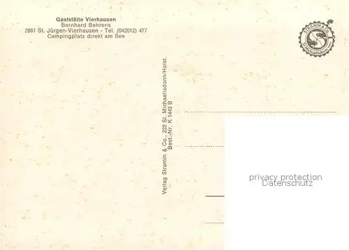 AK / Ansichtskarte St_Juergen_Osterholz Gaststaette Camping Vierhausen Teilansichten See St_Juergen_Osterholz