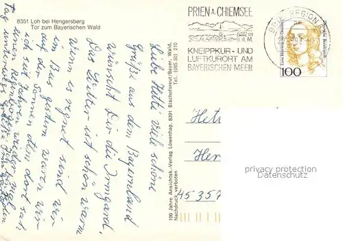 AK / Ansichtskarte Loh_Stephansposching Ortsansicht mit Kirche Edeka Markt Tor zum Bayerischen Wald Loh_Stephansposching