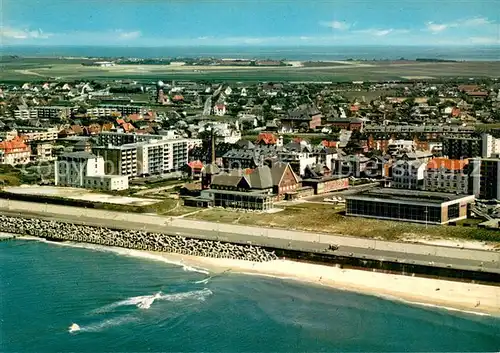 AK / Ansichtskarte Westerland_Sylt Fliegeraufnahme Strand Westerland_Sylt