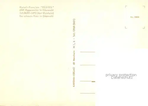 AK / Ansichtskarte Rippenweier Hotel Pension Ruessel Innen  und Aussenansicht Rippenweier