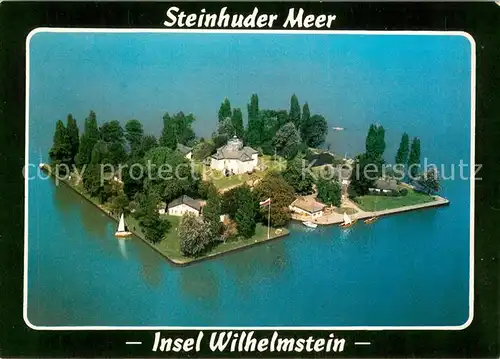 AK / Ansichtskarte Insel_Wilhelmstein Fliegeraufnahme Gesamtansicht Steinhuder Meer Insel_Wilhelmstein
