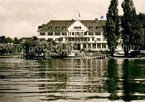 AK / Ansichtskarte Insel_Reichenau_Bodensee Strandhotel Loechnerhaus Aussenansicht 