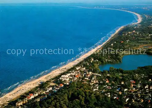 AK / Ansichtskarte Heringsdorf_Ostseebad_Usedom Fliegeraufnahme Seebad Bansin Ahlbeck Strandpanorama Heringsdorf_Ostseebad