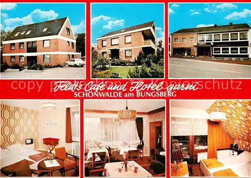 AK / Ansichtskarte Schoenwalde_Bungsberg Feldts Cafe und Hotel garni Fremdenzimmer Schoenwalde Bungsberg