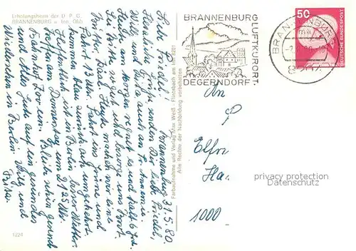 AK / Ansichtskarte Brannenburg Erholungsheim der D.P.G. Empfang Restaurant Theke Brannenburg