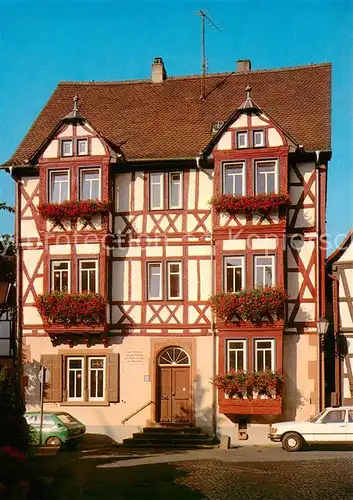 AK / Ansichtskarte Buedingen_Hessen Evangelisches Pfarramt 16. Jhdt. Fachwerkhaus Buedingen Hessen