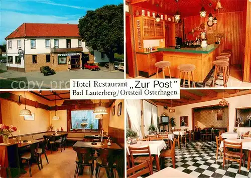 AK / Ansichtskarte Osterhagen_Harz Hotel Restaurant zur Post Osterhagen_Harz