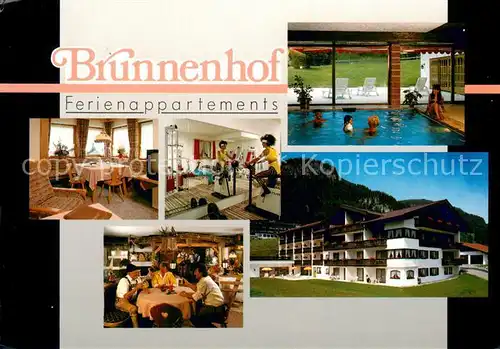 AK / Ansichtskarte Tiefenbach_Oberstdorf Brunnenhof Ferienappartements Restaurant Fitness Studio Hallenbad Tiefenbach_Oberstdorf